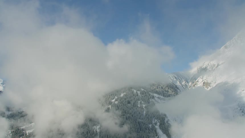 A scenery of a mountain peak