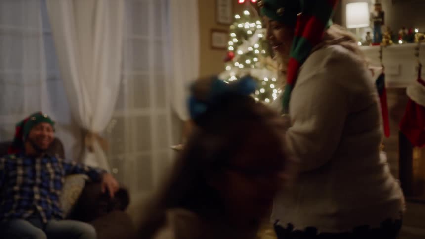 A mother is bringing cookies for her family to eat during the holidays