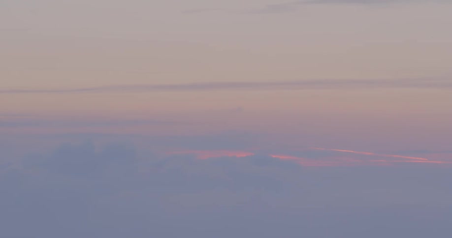 The red sky is full of clouds