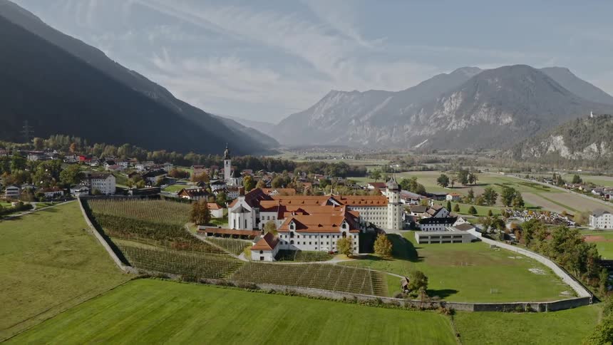 The rural town sits near the mountain range
