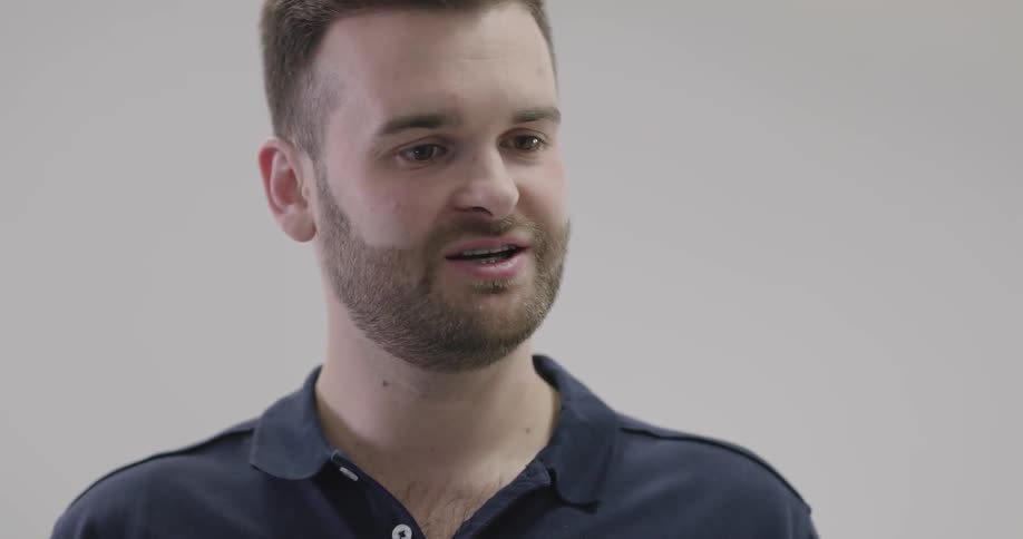 Male talks to someone
