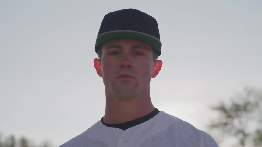 A portrait of a baseball player