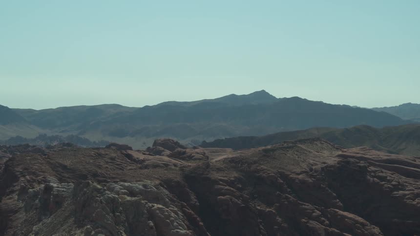An aerial footage of a canyon