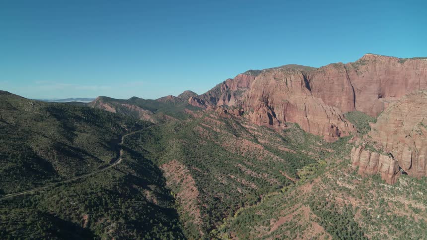 An aerial scenery of a great canyon