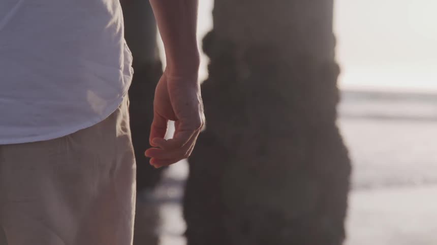 A close up footage of a man hand