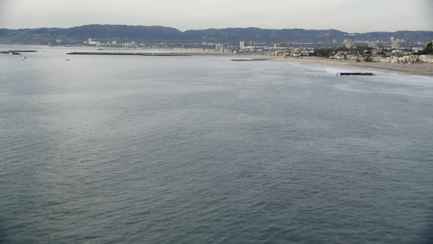 A bay near a coastal city