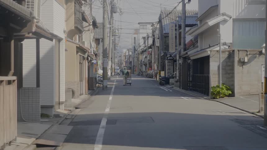 A scenery at the neighborhood road