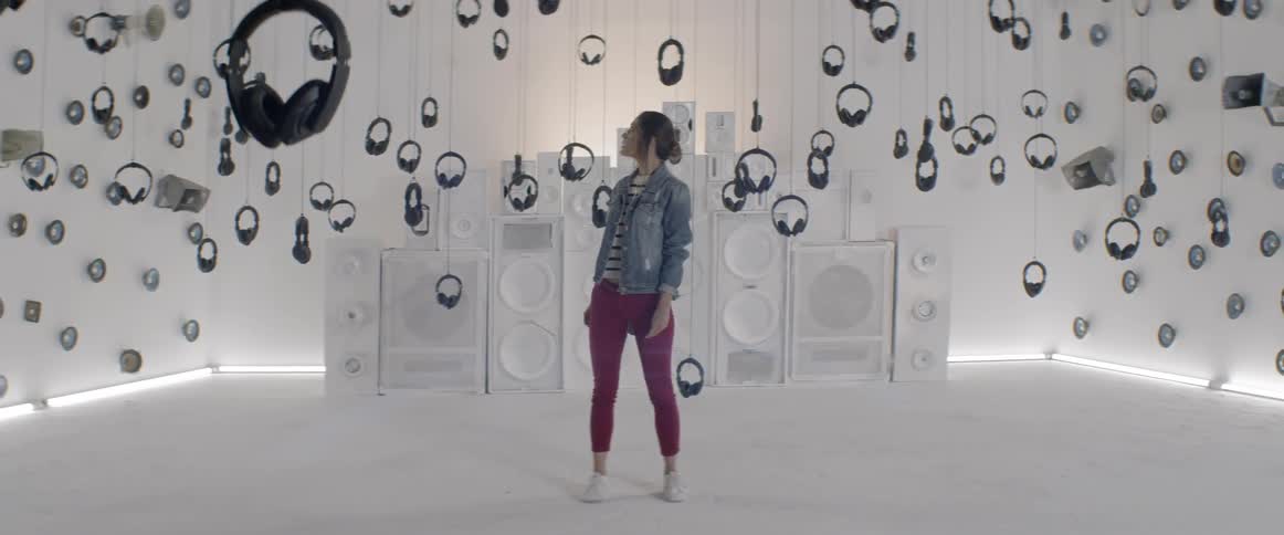 A portrait of a woman on the art installation gallery