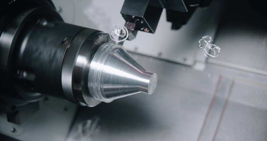 A machine is spinning as it is shaved