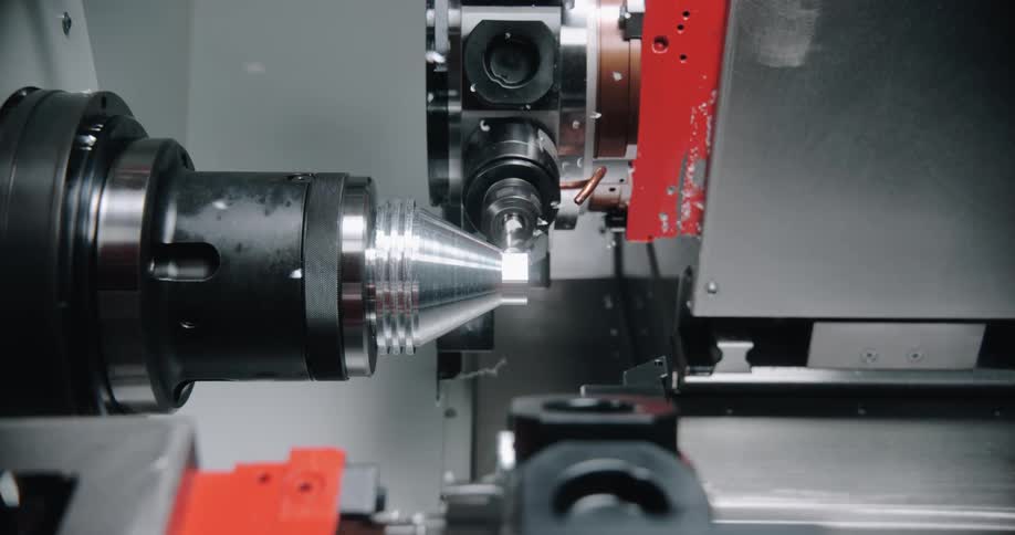 A close up view of a cnc machine