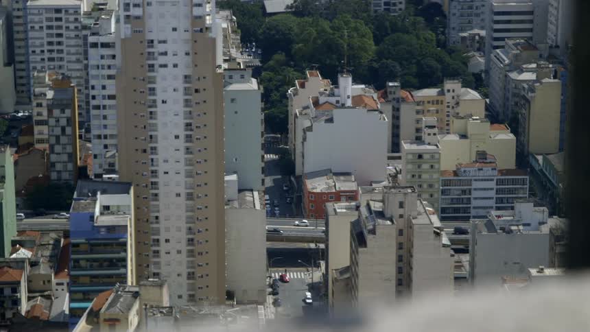 A view from the roof of a building