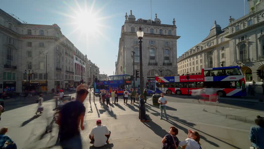 Time lapse of piccadilly circus in london