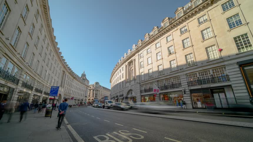 Time lapse of regent street in london