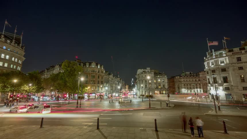 Time lapse of whitehall viewed from trafalgar square