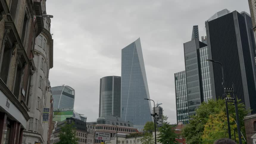 Time lapse of the city of london