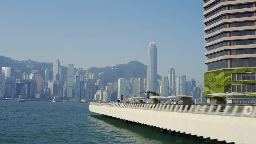 A footage of city skyline