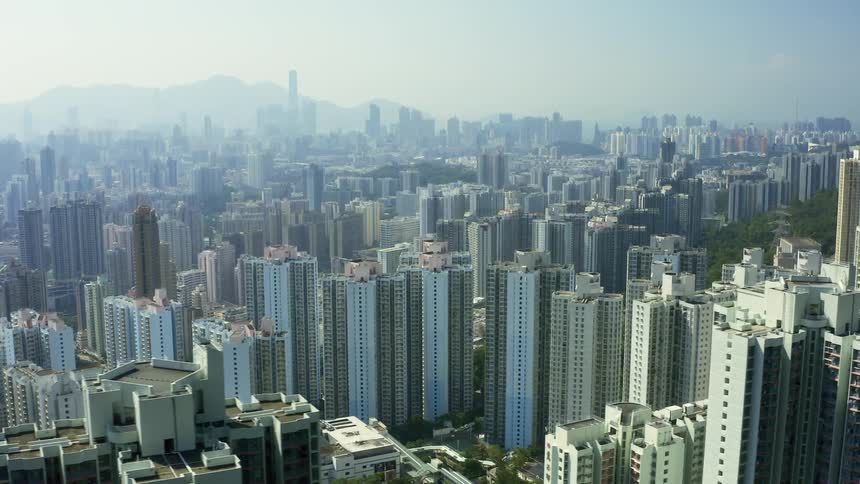 Tall skyscrapers fill a city for miles