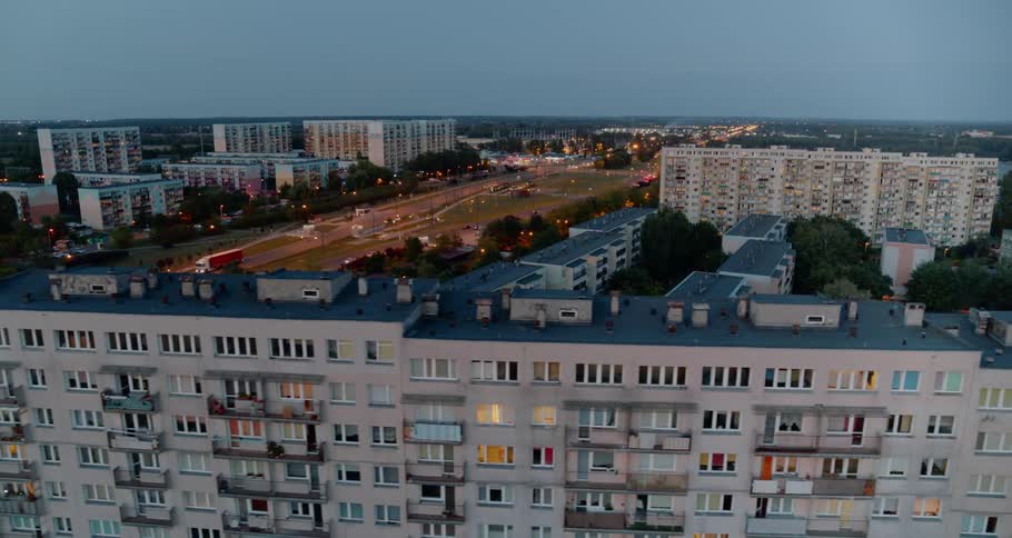 An aerial scenery of a condominium