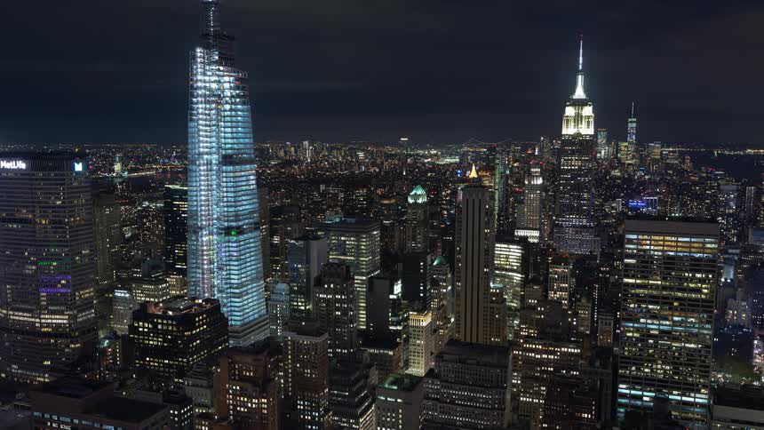 New york city skyline at night