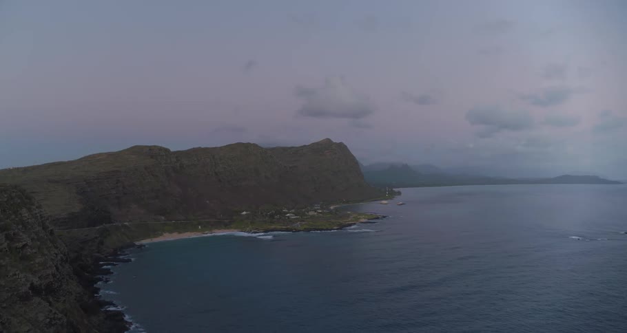 Landscape view of the water and coast