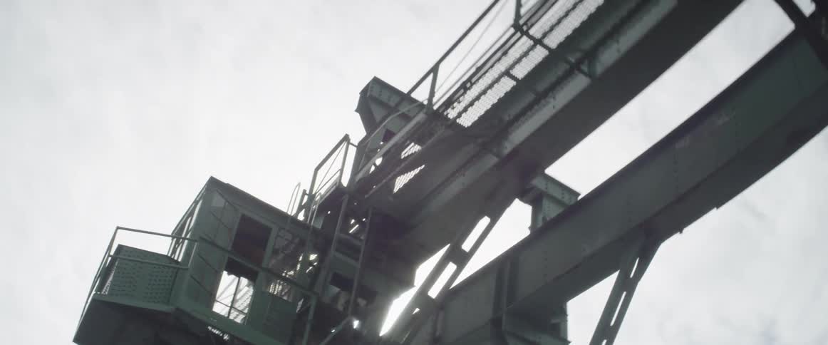 Industrial equipment stands high above