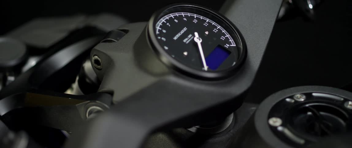 A close up of a gauge