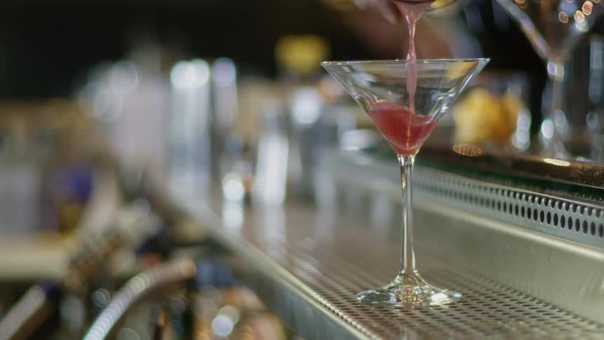 Liquid being poured into a glass