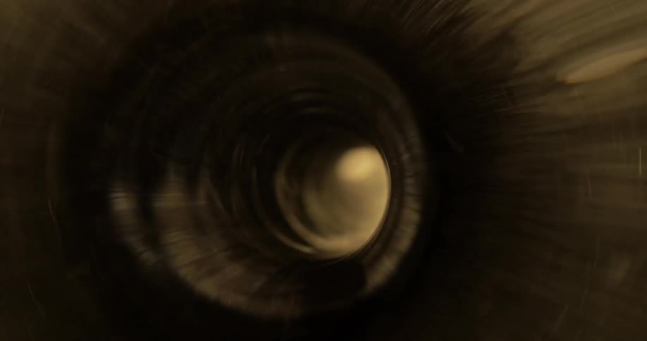 Proceeding rapidly through pipe