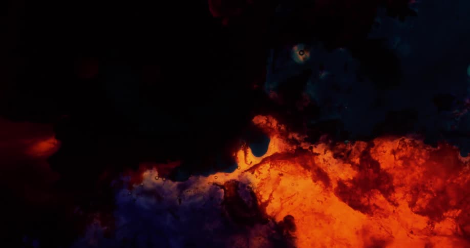A bubble of paint bursts