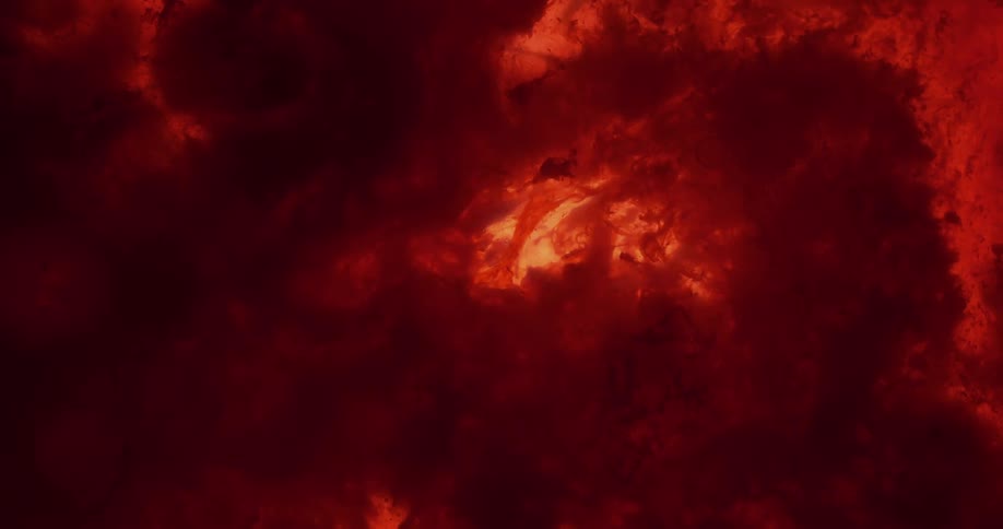The red clouds have light peaking in