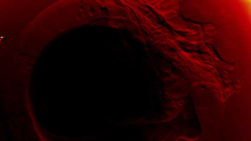 Dark liquids swirling together