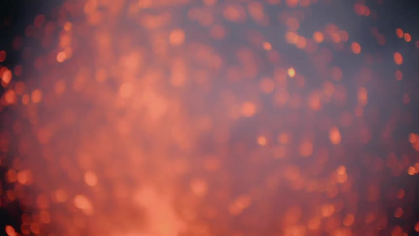 Embers from a fire flying in the air