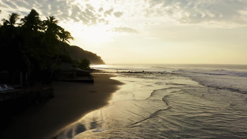Landscape view of water on a beach