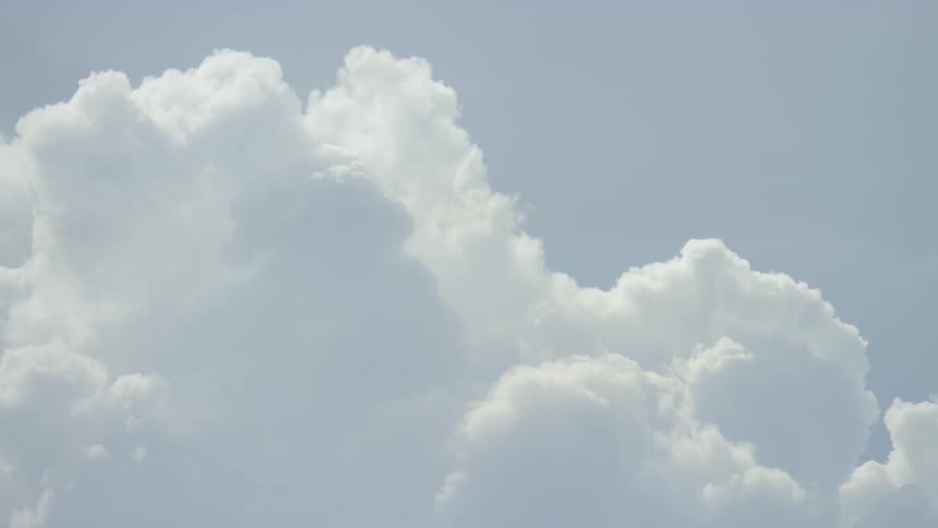 Clouds are moving in the sky