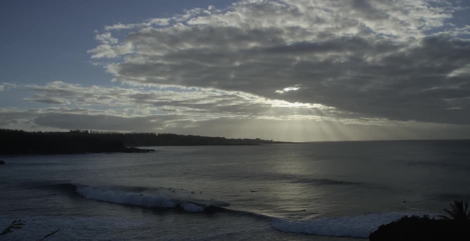 The ocean at sunset