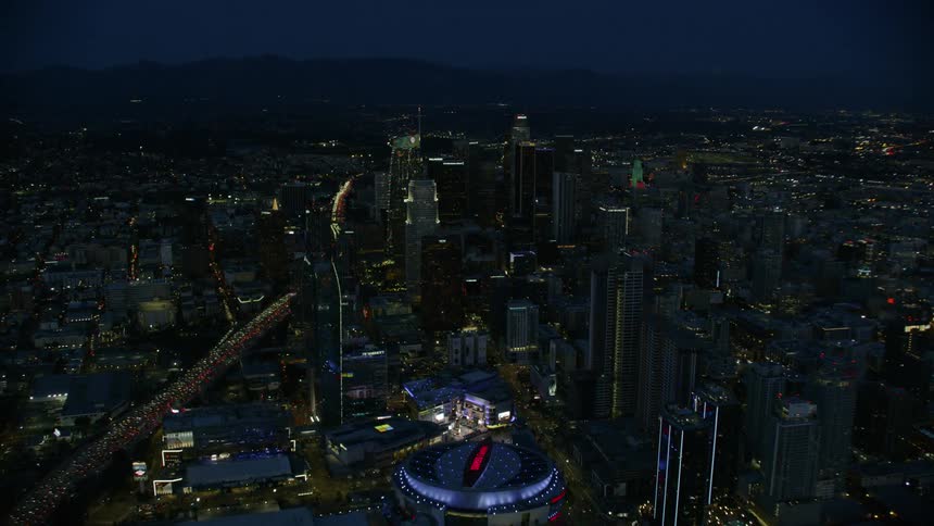 Staples Center Lights Up Downtown Los Angeles