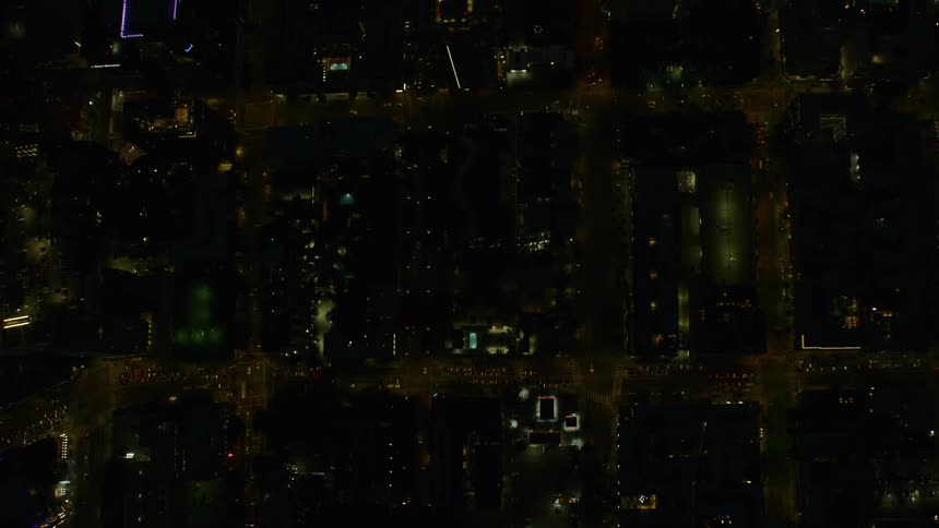 Bird eye view of a downtown neighborhood