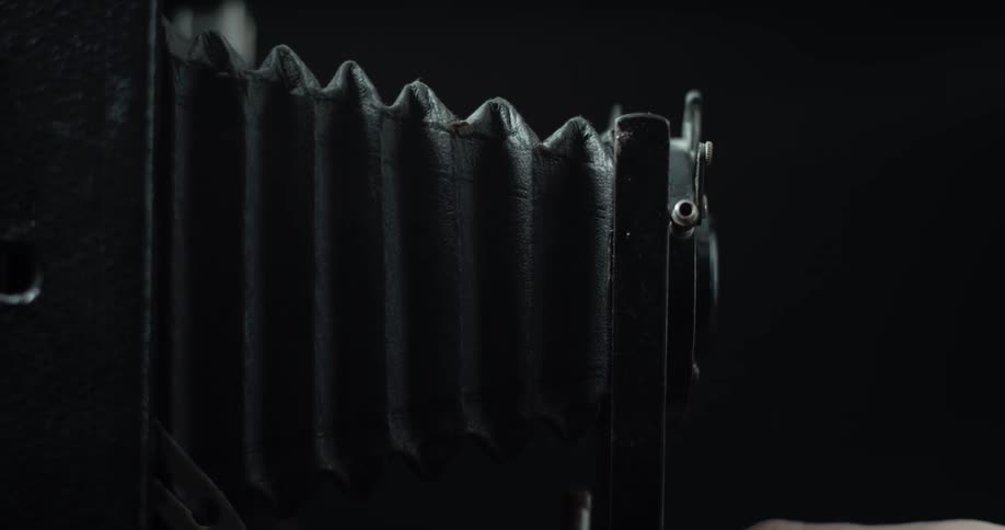 Close up of an old camera