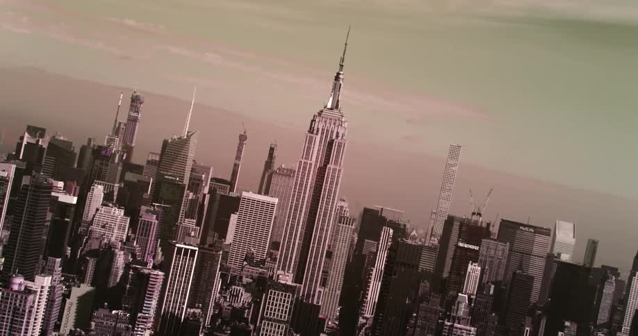 Landscape view of skyscrapers in a city