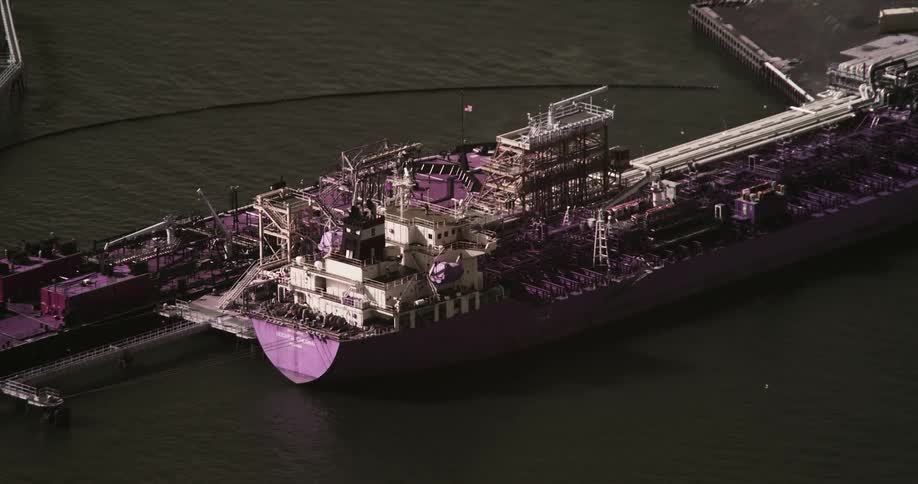 A ship in the water