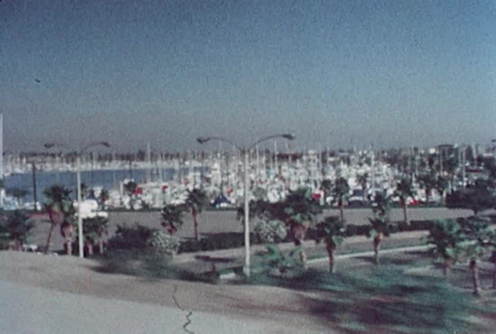 View of the docks with many boats parked on a sunny day