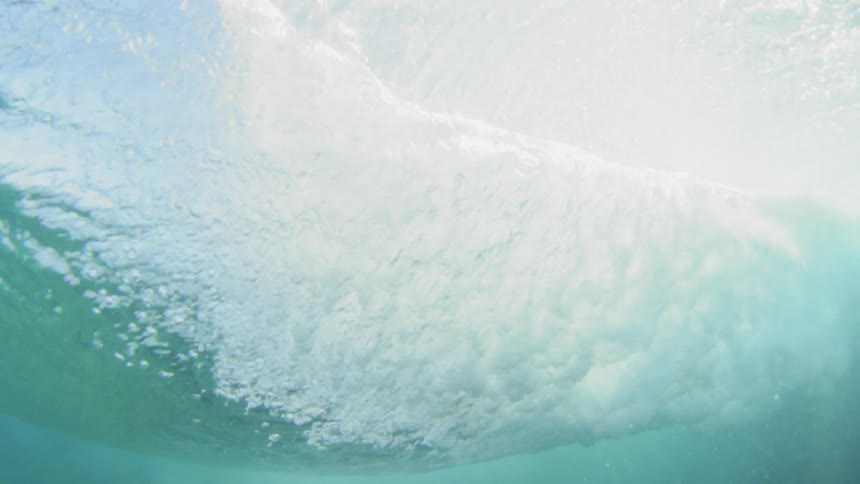 Water in the ocean swirls around