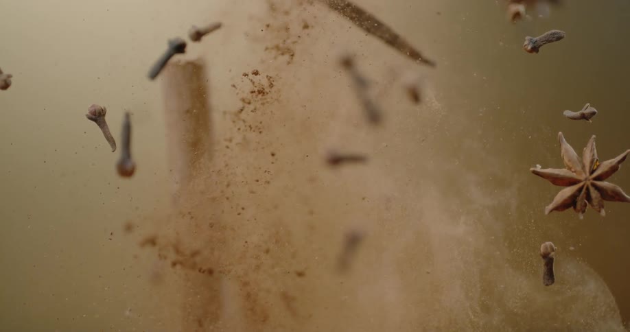 Debris flies up with dust