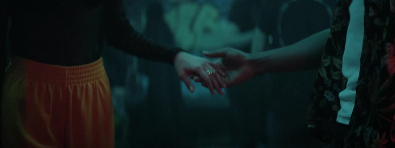 A man and woman walk together