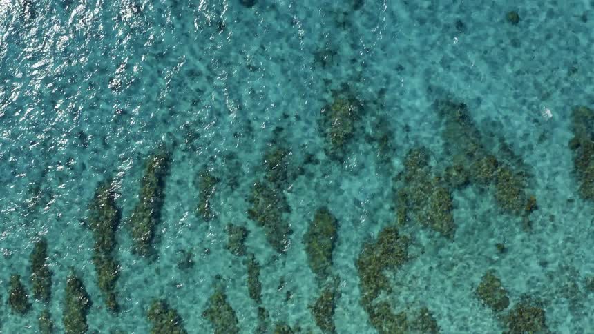 Birds eye view of water in a lake