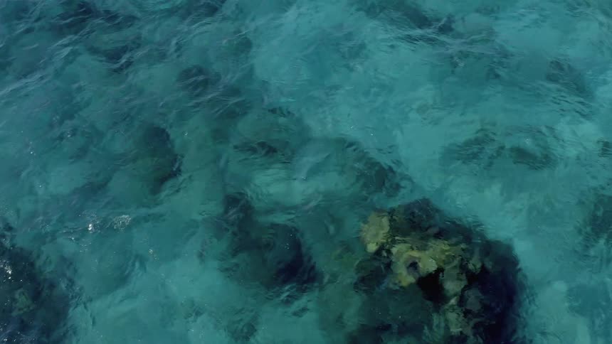 The clear water
