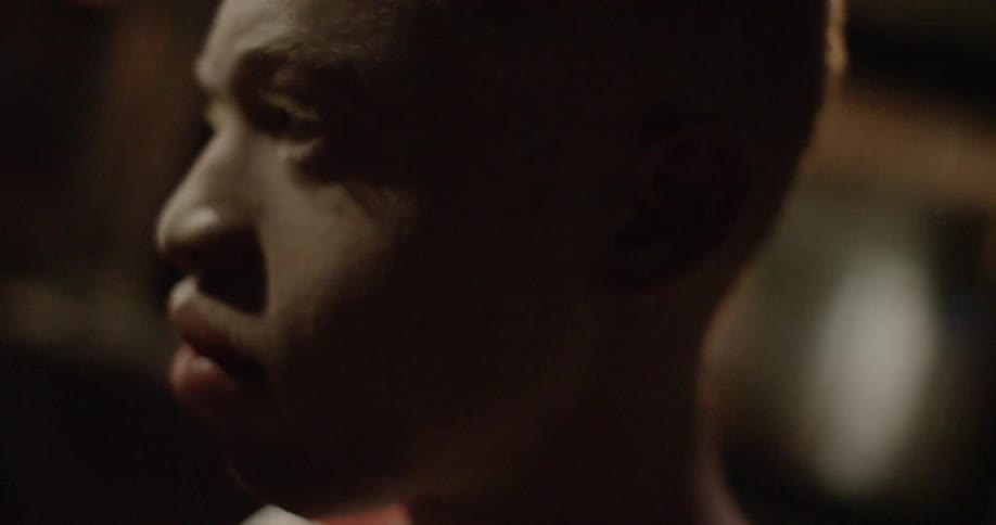 Close up of albino man face