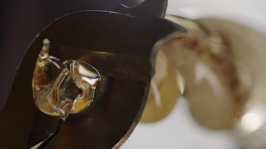 Heated glass ready for a glass blower