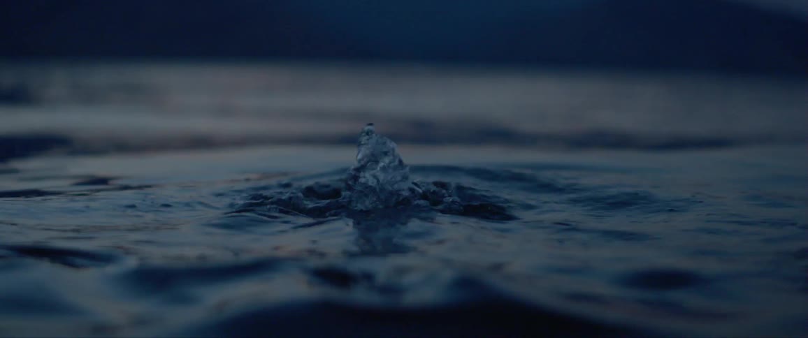 A person goes under water
