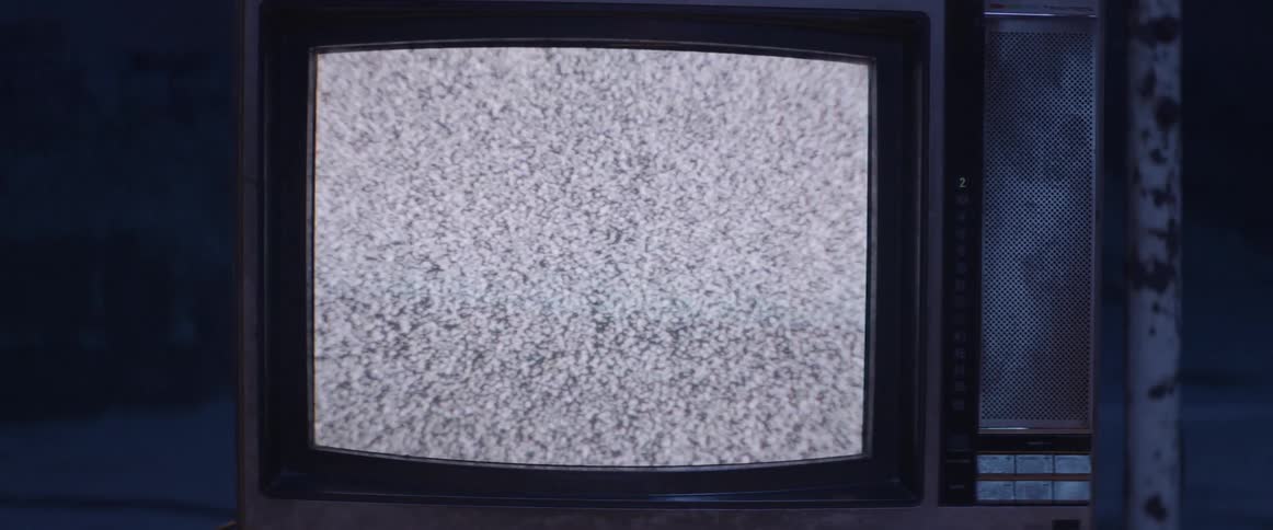 A fuzzy television screen